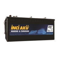 İNCİ ( 1010168 ) 12 V 200 Ah C20 MARİNE SULU Akü