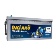 İNCİ ( 1014063 ) 12 V 135 Ah C20 FORMUL A TAURUS SULU Akü