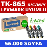 I-AICON C-TK865-KCMY-4COLORSET KYOCERA TK-865 56000 Sayfa 4 RENK ( MAVİ,SİYAH...