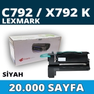 KOPYA COPIA YM-C792/X792K LEXMARK C792X1KG/X792X1KG 20000 Sayfa BLACK MUADIL ...