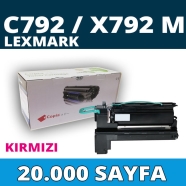 KOPYA COPIA YM-C792/X792M LEXMARK C792X1MG/X792X1MG 20000 Sayfa MAGENTA MUADI...
