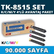 KOPYA COPIA YM-TK8515-SET KYOCERA TK-8515 90000 Sayfa 4 RENK ( MAVİ,SİYAH,SAR...