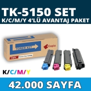 KOPYA COPIA YM-TK5150-SET KYOCERA TK-5150 42000 Sayfa 4 RENK ( MAVİ,SİYAH,SAR...