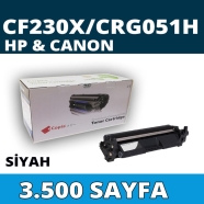 KOPYA COPIA YM-CF230X HP CF230X/CRG051H 3500 Sayfa BLACK MUADIL Lazer Yazıcıl...