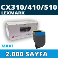 KOPYA COPIA YM-80C8SC0 LEXMARK 80C8SC0 2000 Sayfa CYAN MUADIL Lazer Yazıcılar...