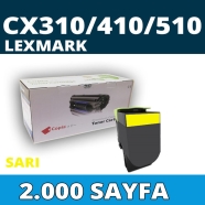 KOPYA COPIA YM-80C8SY0 LEXMARK 80C8SY0 2000 Sayfa YELLOW MUADIL Lazer Yazıcıl...