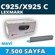 KOPYA COPIA YM-C925/X925C LEXMARK C925/X925 7500 Sayfa CYAN MUADIL Lazer Yazı...