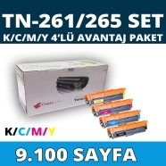 KOPYA COPIA YM-TN261/TN265-SET BROTHER TN261/TN265 9100 Sayfa 4 RENK ( MAVİ,S...