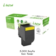 I-AICON C-LEX-78C5XY0 LEXMARK 78C5XY0 5000 Sayfa YELLOW MUADIL Lazer Yazıcıla...