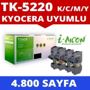 I-AICON C-K-TK5220-4 COLOR SET-COMBO PACK KYOCERA TK-5220 4800 Sayfa 4 RENK (...