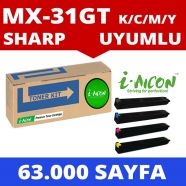 I-AICON C-S-MX31GT- 4 COLOR SET COMBO PACK SHARP MX-31GTBA / MX-31GTCA / MX-3...