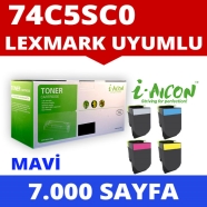 I-AICON C-LEX-74C5SC0 LEXMARK 74C5SC0 7000 Sayfa CYAN MUADIL Lazer Yazıcılar ...