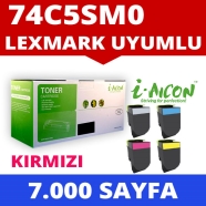 I-AICON C-C-LEX-74C5SM0 LEXMARK 74C5SM0 7000 Sayfa MAGENTA MUADIL Lazer Yazıc...