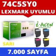 I-AICON C-LEX-74C5SY0 LEXMARK 74C5SY0 7000 Sayfa YELLOW MUADIL Lazer Yazıcıla...