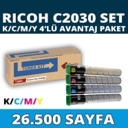 KOPYA COPIA YM-C2030-SET RICOH C2030 26500 Sayfa 4 RENK ( MAVİ,SİYAH,SARI,KIR...