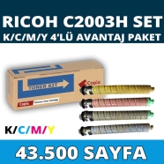 KOPYA COPIA YM-C2003H-SET RICOH C2003H 26500 Sayfa 4 RENK ( MAVİ,SİYAH,SARI,K...