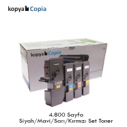 KOPYA COPIA YM-TK5220-SET KYOCERA TK-5220 4800 Sayfa 4 RENK ( MAVİ,SİYAH,SARI...