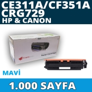 KOPYA COPIA YM-CE311A HP CE311A/CF351A/CRG729 1000 Sayfa CYAN MUADIL Lazer Ya...