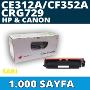 KOPYA COPIA YM-CE312A HP CE312A/CF352A/CEG729 1000 Sayfa YELLOW MUADIL Lazer ...