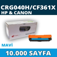 KOPYA COPIA YM-CF361X CANON CRG-040H/CF361X 10000 Sayfa CYAN MUADIL Lazer Yaz...