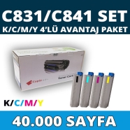 KOPYA COPIA YM-C831/C841 OKI C831/C841 40000 Sayfa 4 RENK ( MAVİ,SİYAH,SARI,K...