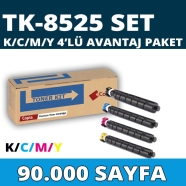 KOPYA COPIA YM-TK8525-SET KYOCERA TK-8525 90000 Sayfa 4 RENK ( MAVİ,SİYAH,SAR...