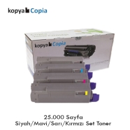 KOPYA COPIA YM-C532-SET  OKI C532/MC563 25000 Sayfa 4 RENK ( MAVİ,SİYAH,SARI,...