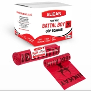 ALİCAN ( . 8697421168888 80X110 BATTAL BOY TIBBİ ATIK ÇÖP TORBASI ) BATTAL BO...