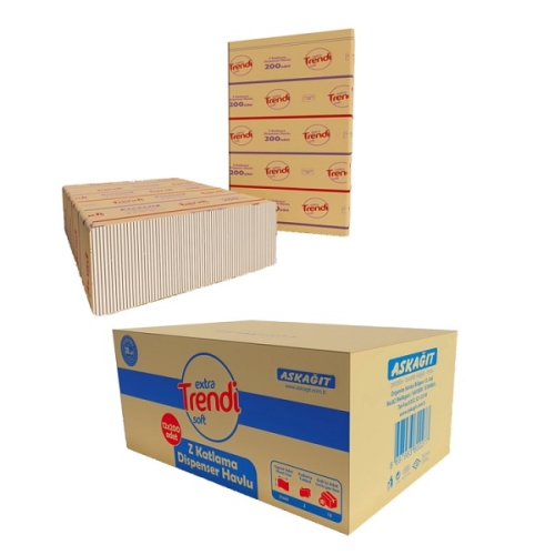 EXTRA TRENDİ SOFT DİSPENSER ( M-ZKT-042 ) 12'li Z KATLAMALI TABAKA