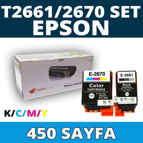 KOPYA COPIA YM-T266-T267-SET EPSON T2661/T2670 KCMY 450 4 RENK