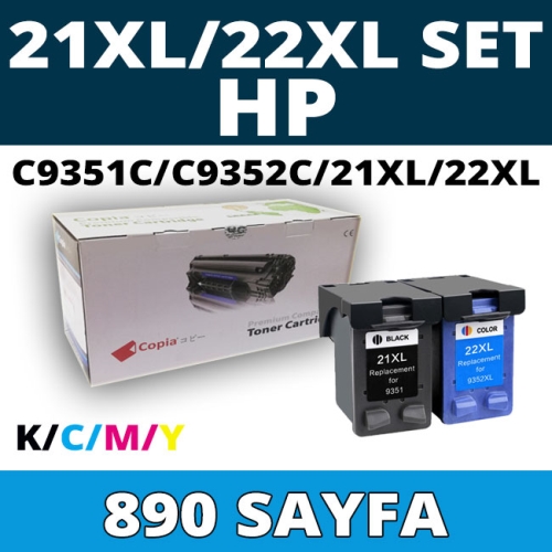 KOPYA COPIA YM-21XL-22XL-SET HP C9351C/C9352C/21XL/22XL KCMY 890 4