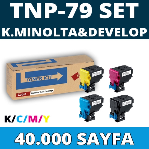 KOPYA COPIA YM-TNP79-SET KONICA MINOLTA & DEVELOP TNP-79 KCMY