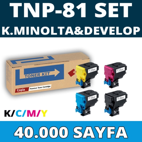 KOPYA COPIA YM-TNP81-SET KONICA MINOLTA & DEVELOP TNP-81 KCMY