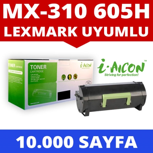 I-AICON 60F5H00-605H LEXMARK 60F5H00/605H 10000 Sayfa SİYAH-BEYAZ ...
