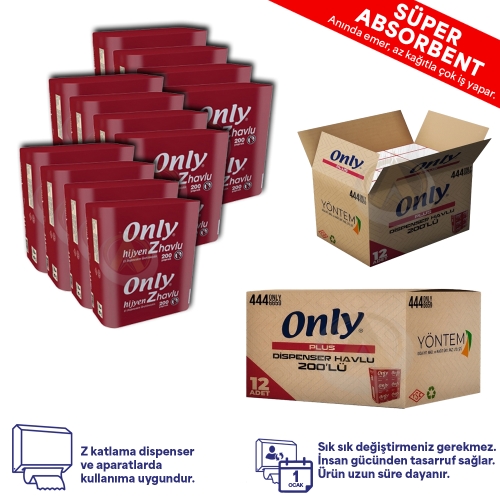 ONLY HİJYEN DİSPANSER ( HİJYEN DİSPENSER HAVLU 200'LU