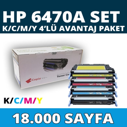KOPYA COPIA YM6470123SET HP Q6470/Q6471/Q6472/Q6473 18000 Sayfa